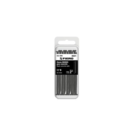 Blíster con 20 Clavos Negros para Concreto 2', ideales para trabajos de gran escala, clave 40221 - Fiero