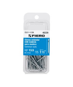 Blíster con 70 Clavos Estándar 1-1/2' con Cabeza, Herramientas Fuertes para Proyectos de Construcción, clave 40229 - Fiero