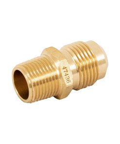 Niple Terminal de Latón de 1/2' X 3/8', Alta Resistencia para Conexiones Sencillas y Seguras, Marca Foset, Clave 47436