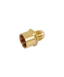 Niple Campana de Latón de 3/8' X 1/2', Alta Resistencia y Estilo Compacto para Conexiones Duraderas, Marca Foset, Clave 47429