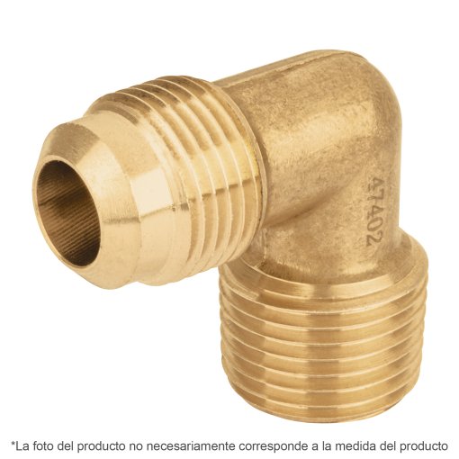 Codo Terminal a 90° de Latón 5/16' x 3/8', Resistente y Duradero, Ideal para Instalaciones de Tuberías de Gas o Agua, Clave 41058, Foset