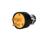 Clavija reforzada aterrizada, color amarillo Surtek CLR02