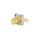 Cerradura para mueble, modelo 25, latón, HERMEX