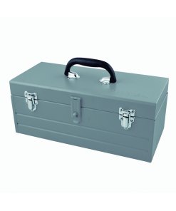 Caja portaherramientas metálica color gris con charola 19" x 7" x 6" Surtek CM20G