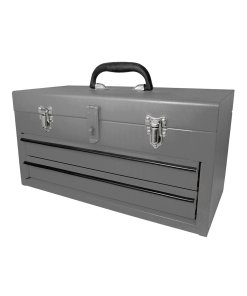 Caja portaherramientas metálica color gris con 2 gavetas 18" x 9" x 11" Surtek CM2G