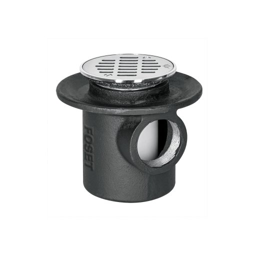 Coladera de hierro de una boca para piso, rejilla inox