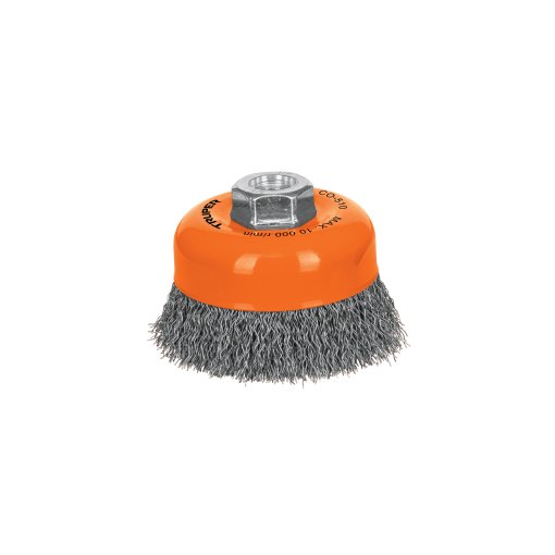 Carda TRUPER CopaPro 4" - ALAMBRE ONDULADO FINO CON EJE 5/8"-11 - Tamaño Medio - Precisión Superior - Limpieza Eficiente - Clave 11529