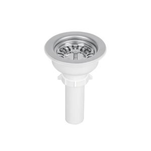 Contracanasta 3-1/2' inox, instala-fácil, tubo plást, FOSET