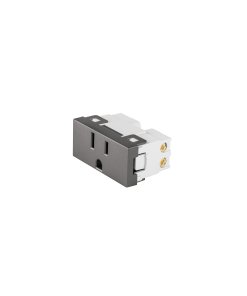Contacto aterrizado Volteck acero inox de 1 módulo línea Lisboa - Tecnología de conexión durable para ambientes exigentes que combina resistencia industrial con elegancia contemporánea (Clave 47827)