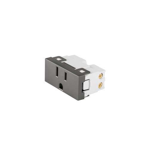 Contacto aterrizado Volteck acero inox de 1 módulo línea Lisboa - Tecnología de conexión durable para ambientes exigentes que combina resistencia industrial con elegancia contemporánea (Clave 47827)