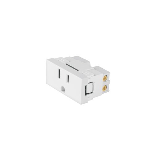 Contacto aterrizado Volteck blanco de 1 módulo línea Lisboa - Tecnología de conexión compacta para espacios minimalistas que integra seguridad eléctrica con diseño europeo contemporáneo (Clave 47947)