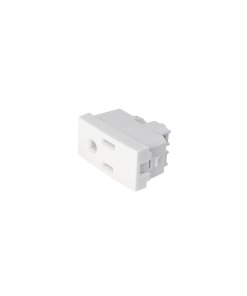 Contacto sencillo Volteck 2 polos + tierra línea Oslo blanco - Tecnología de alimentación nórdica para espacios modernos que fusiona simplicidad escandinava con seguridad certificada (Clave 48317)
