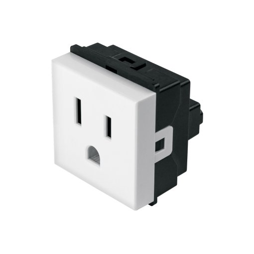 Contacto aterrizado Volteck de 1.5 módulos línea Toledo Basic - Tecnología de conexión económica para proyectos residenciales que combina funcionalidad esencial con tamaño optimizado (Clave 29047)
