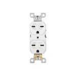Contacto dúplex, cara de chino, Standard, blanco, VOLTECK