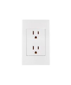 Placa Armada Volteck Española Contacto Dúplex 3 Módulos Blanco - Amplio Espacio para Conexiones Seguras en Diseño Tradicional (Clave 47059)