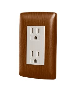 Contacto Dúplex Volteck Italiana Madera Aterrizado - Acabado Premium para Decoración que Mejora Ambientes (Clave 49809)