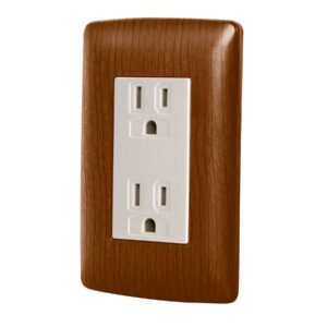 Contacto Dúplex Volteck Italiana Madera Aterrizado - Acabado Premium para Decoración que Mejora Ambientes (Clave 49809)