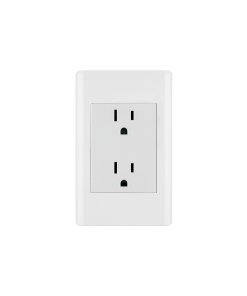 Placa Armada Volteck Lisboa Contacto Dúplex 3 Módulos Blanco - Amplio Espacio para Conexiones Eléctricas en Diseño Sofisticado (Clave 47969)