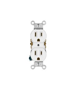 Contacto dúplex Volteck 2 polos 3 hilos Standard blanco - Tecnología de alimentación múltiple para espacios contemporáneos que optimiza puntos de conexión con acabado limpio y neutro (Clave 49710)