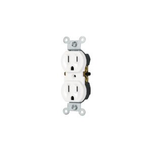 Contacto dúplex, 2 polos 3 hilos, Standard, granel, blanco