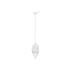 Arbotante tipo farol tradicional colgante p/exterior, blanco