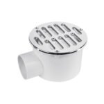 Coladera 5' salida lateral, ABS, rejilla cromada 3 tornillos