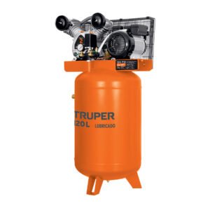Compresor lubricado, de banda, 120L, 4HP, vert, 220V, TRUPER