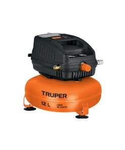 Compresor TRUPER CompactPro 12L - 1HP LIBRE DE ACEITE 127V - Tamaño Compacto - Alta Eficiencia - Funcionamiento Silencioso - Clave 13824