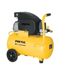 Compresor lubricado, 40L, 3HP, horizontal, 127V, alta capacidad para trabajo pesado, PRETUL clave 23066