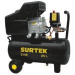 Compresor de aire eléctrico lubricado 25 Lt 2 HP 127 V Surtek COMP425B