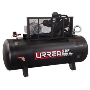 Compresor de aire eléctrico de banda 500 Lt, 5 HP, 220 V - 440 V Urrea COMP9505