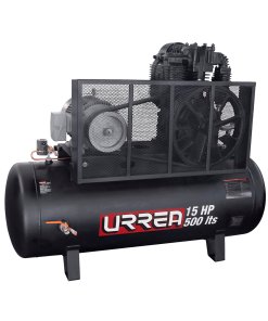 Compresor de aire eléctrico de banda 500 Lt, 15 HP, 220 V - 440 V Urrea COMP9515