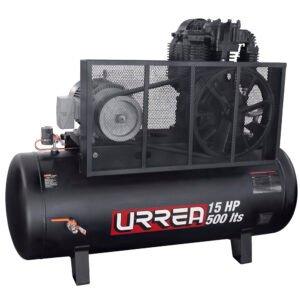 Compresor de aire eléctrico de banda 500 Lt, 15 HP, 220 V - 440 V Urrea COMP9515