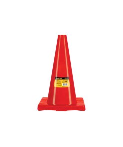 Cono de precaución de 45 cm de PVC, opción económica para señalización temporal, Pretul clave 28251