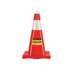 Cono de precaución de 45 cm de PVC con reflejante, PRETUL