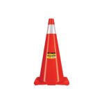 Cono de precaución de 70 cm de PVC con reflejante, PRETUL