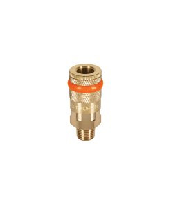 Cople Rápido TRUPER Macho 1/4" NPT - Terminal de latón cromado resistente a la corrosión para mantenimiento industrial (Clave 19085)