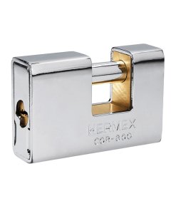 Candado Antipalanca, 80mm, Blindado, Llave Puntos, Alta Seguridad para Protección Duradera, Marca Hermex, Clave 43352