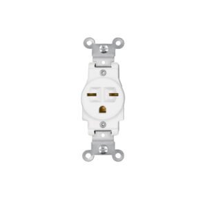 Contacto sencillo, cara de chino, Standard, blanco, VOLTECK