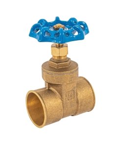 Válvula de Compuerta de Latón Soldable de 1 1/2', Alta Durabilidad para Instalaciones Fuertes, Marca Foset, Clave 49027