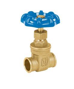 Válvula de Compuerta de Latón Soldable de 1/2', Alta Durabilidad y Estilo Compacto, Marca Foset, Clave 49023
