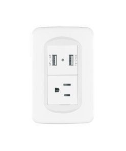 Placa Armada Volteck Toledo 1 Contacto + 2 USB 1.5Mod - Carga Conveniente para Dispositivos en Configuración Compacta (Clave 29062)