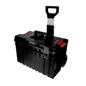 Caja portaherramientas plástica modular con compartimentos 23" x 18" x 27" con ruedas Urrea CPR27