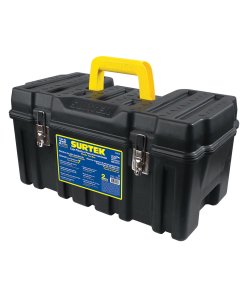 Caja portaherramientas plástica con broches metálicos 21" x 10" x 10" Surtek CPS20