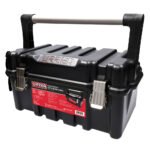 Caja portaherramientas plástica con broches metálicos 17" x 9" x 8" Urrea CPU17