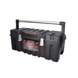 Caja portaherramientas plástica con broches metálicos y charola 26" x 10" x 10" Urrea CPU26A