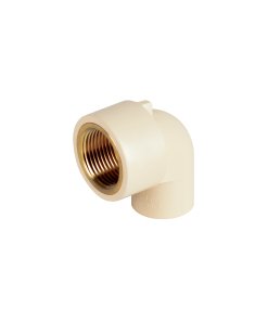 Codo 90° de CPVC con Inserto de Latón de 3/4', Ideal para Conexiones de Alta Resistencia en Instalaciones Sanitarias, FOSET Foset clave 48910