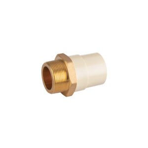 Adaptador macho de CPVC 1-1/2' con inserto y tuerca de latón