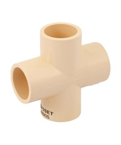 Cruz de CPVC de 1/2', Ideal para Conexiones Fuertes en Proyectos de Fontanería, FOSET Foset clave 48905