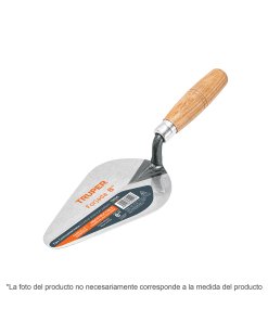 Cuchara para Albañil TRUPER 10" Forjada Tipo Centroamericana - Acero al Carbono con Mango de Madera de Higuera para Mejor Balance (Clave 13007)